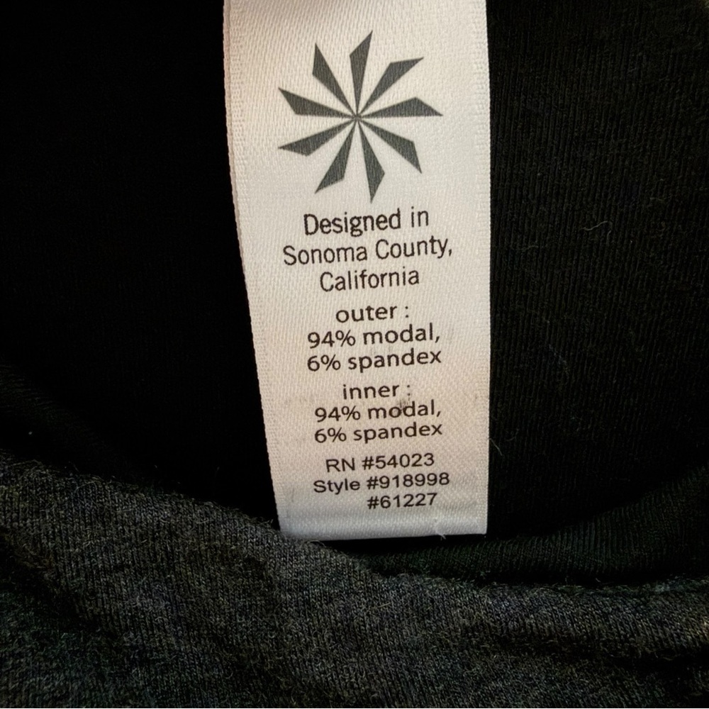 Athleta Reversible Black & Gray Draped Ruched Modal Stretch Dress XS Travel - Picture 9 of 10